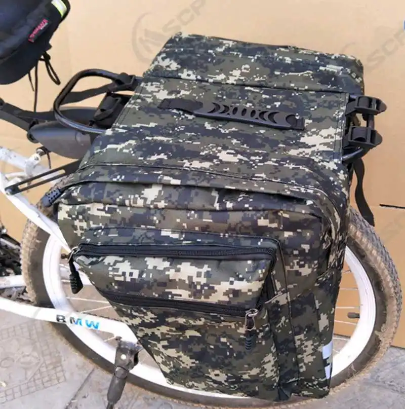 Cycling Bicycle Bike Rack Back Rear Seat Tail Carrier Pannier Bag Camouflage